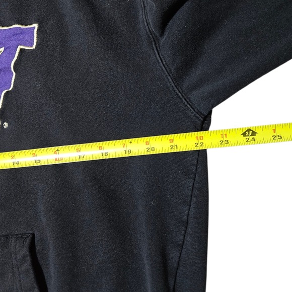 Washington Huskies Hoodie Mens Large Sweater Black Purple Vintage Sweatshirt - Picture 6 of 10